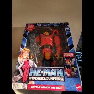 Masters of the Universe Deluxe He-Man Power Attack Action Figure, 8.5-in Battle